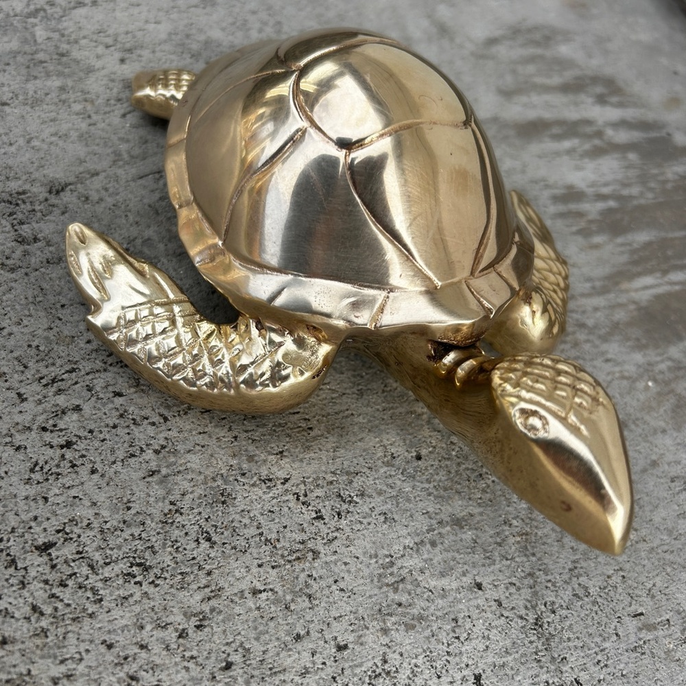 Vintage Brass Turtle Figurine - Picture 5 of 5